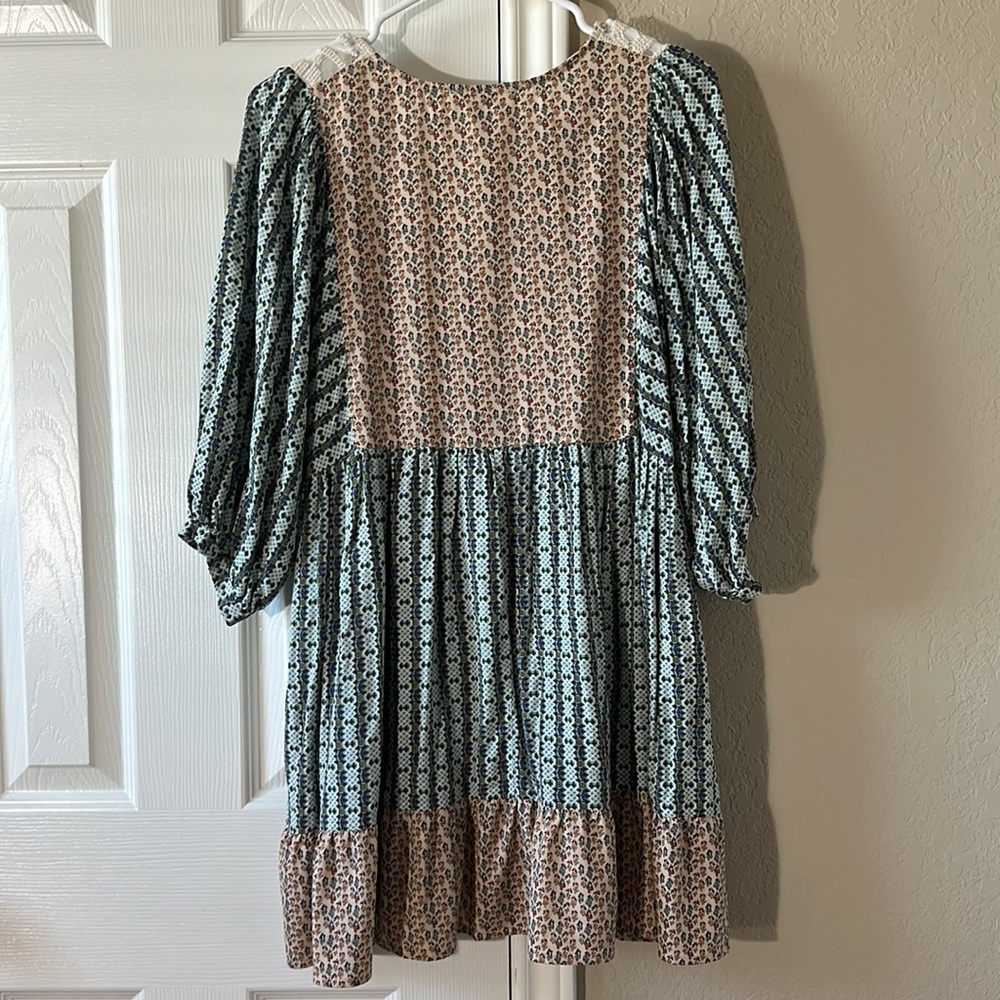 Umgee Boho 3/4 Sleeve Dress - Picture 3 of 5